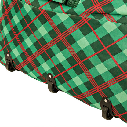 Honey-Can-Do Plaid Rolling Tree Storage Bag SFT-09556 Red