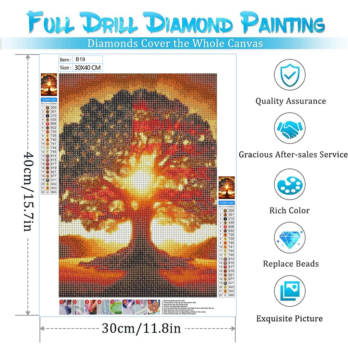 T.HENV 6 Packs Patriotic Diamond Art Kits for Adults,4th of July Diamond Painting Kit,5D DIY Independence Day Diamond Dots Gem Art for Adults Home Wall Decor 12x16inch