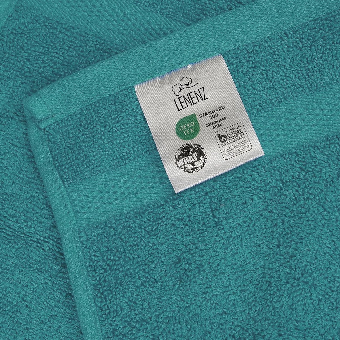 Lenenz 12 Pack Set 13x13'' Soft Wash Cloths - Plush and Absorbent Cotton Washcloths for Face, Body, and Baby