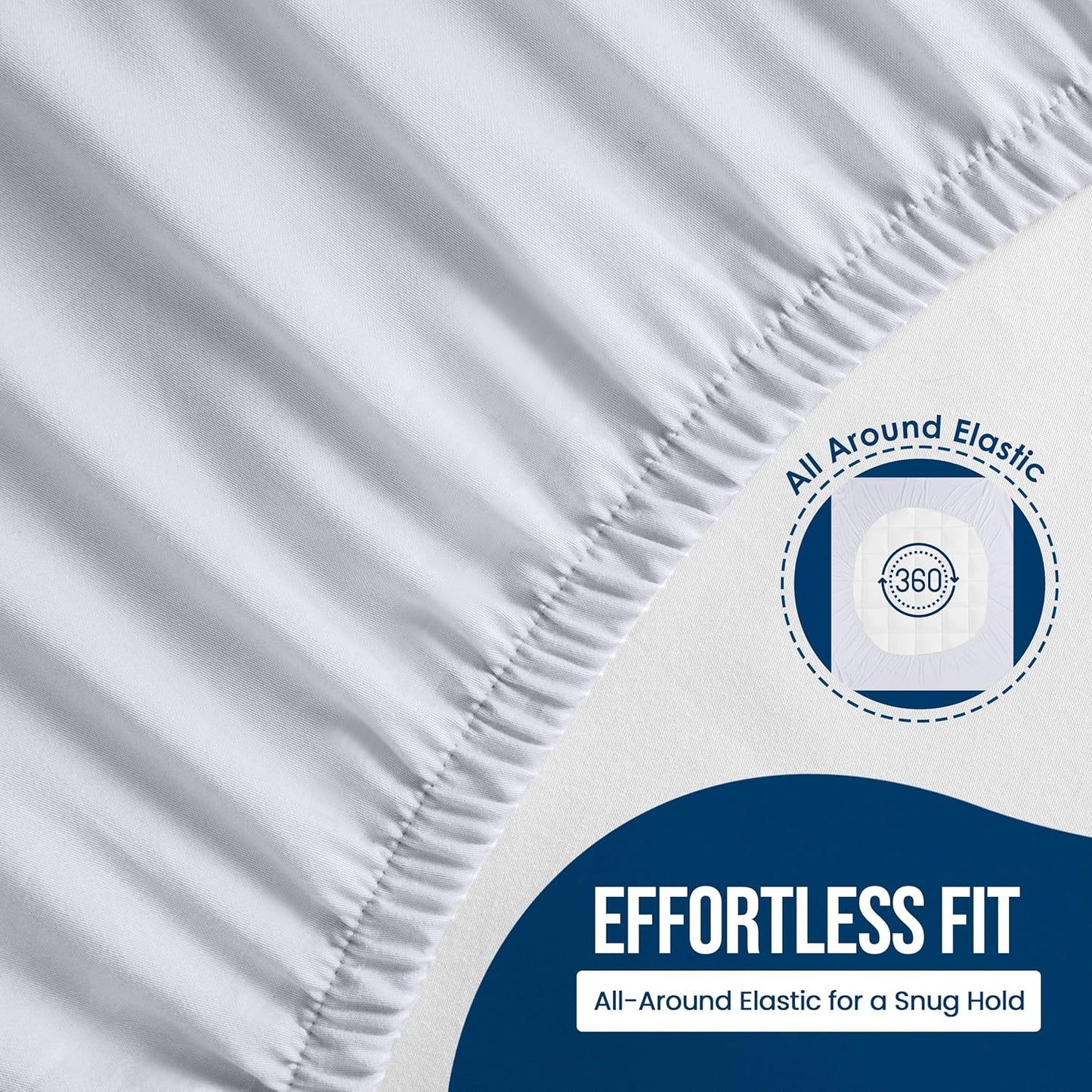 200 5" Crib Size Mattress Protector Waterproof, Premium GSM Terry Mattress Cover, Soft & Breathable Bed Cover, Fitted