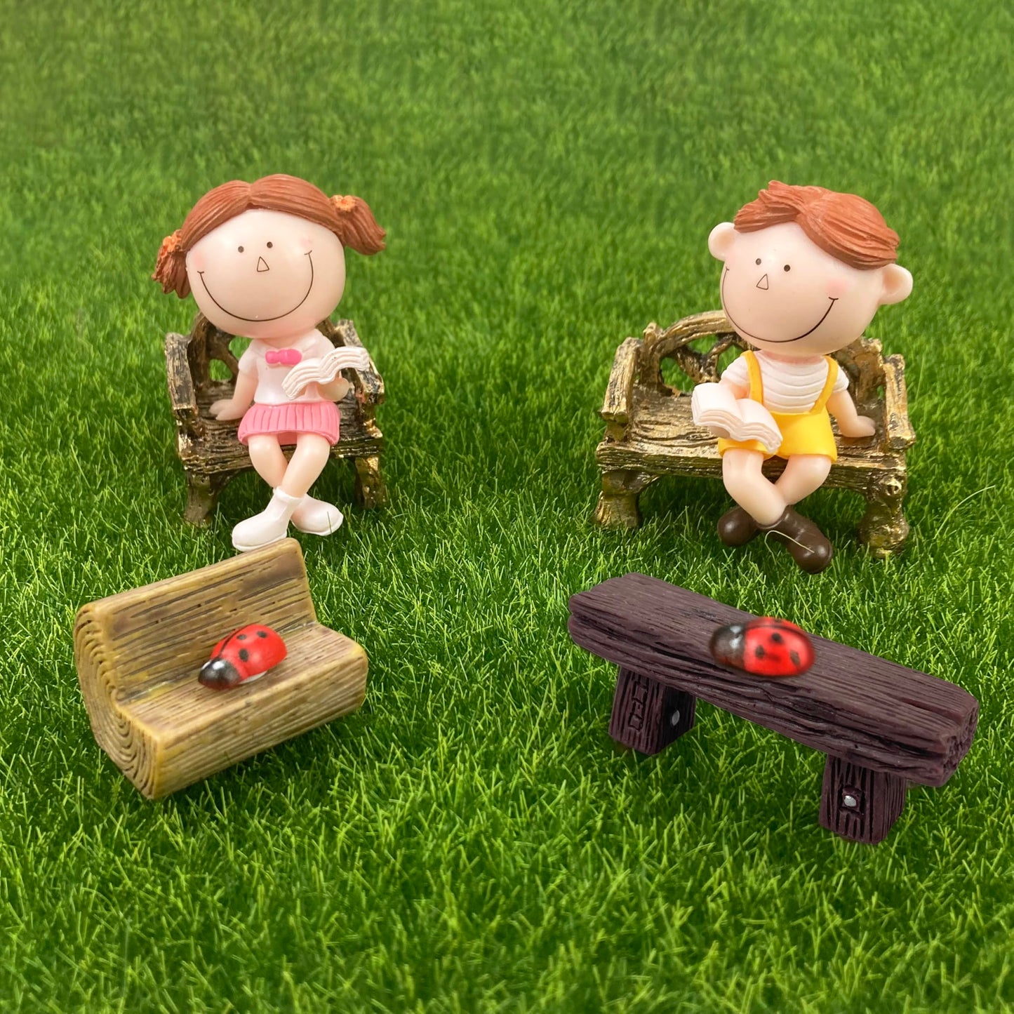 Fairy Garden Accessories Miniature Table and Chairs Set Micro Landscape Decoration DIY Craft Gift, Pack of 10