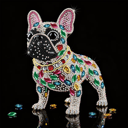 ZenPhyralis French Bulldog Diamond Painting Kit for Adults, 12x12 Full Drill Art with Resin & Special Shaped Gems, Frenchie Gift, Desk or Wall Decor