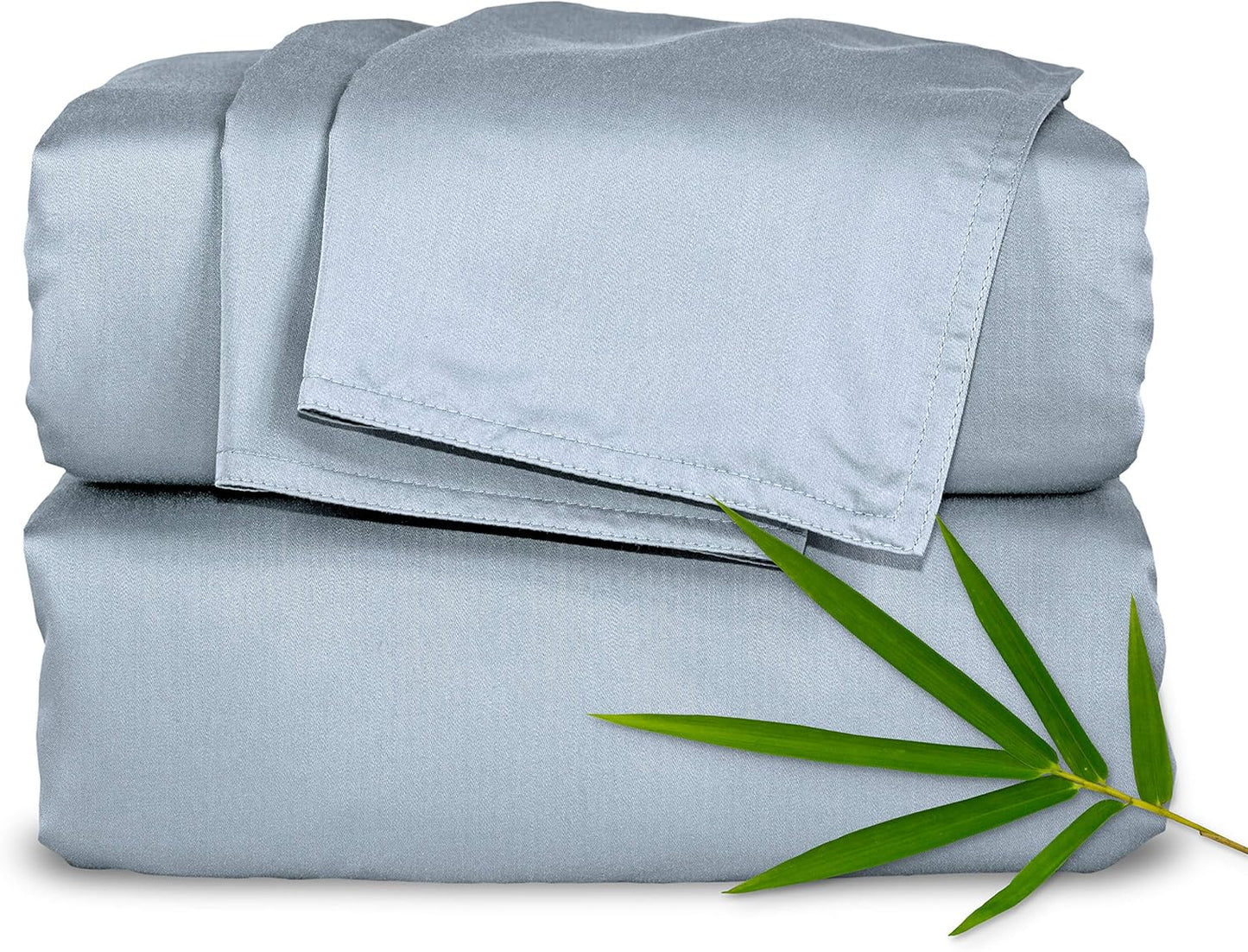 Pure Bamboo Full Bed Sheet Set - Luxuriously Soft & Cooling 100% Organic Viscose | Sterling Blue, 2-Year Quality Promise