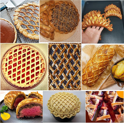 Stainless Steel Lattice Roller Cutter - Dough Baking Tool for Cookie, Pie, Pizza, Household Time-Saver