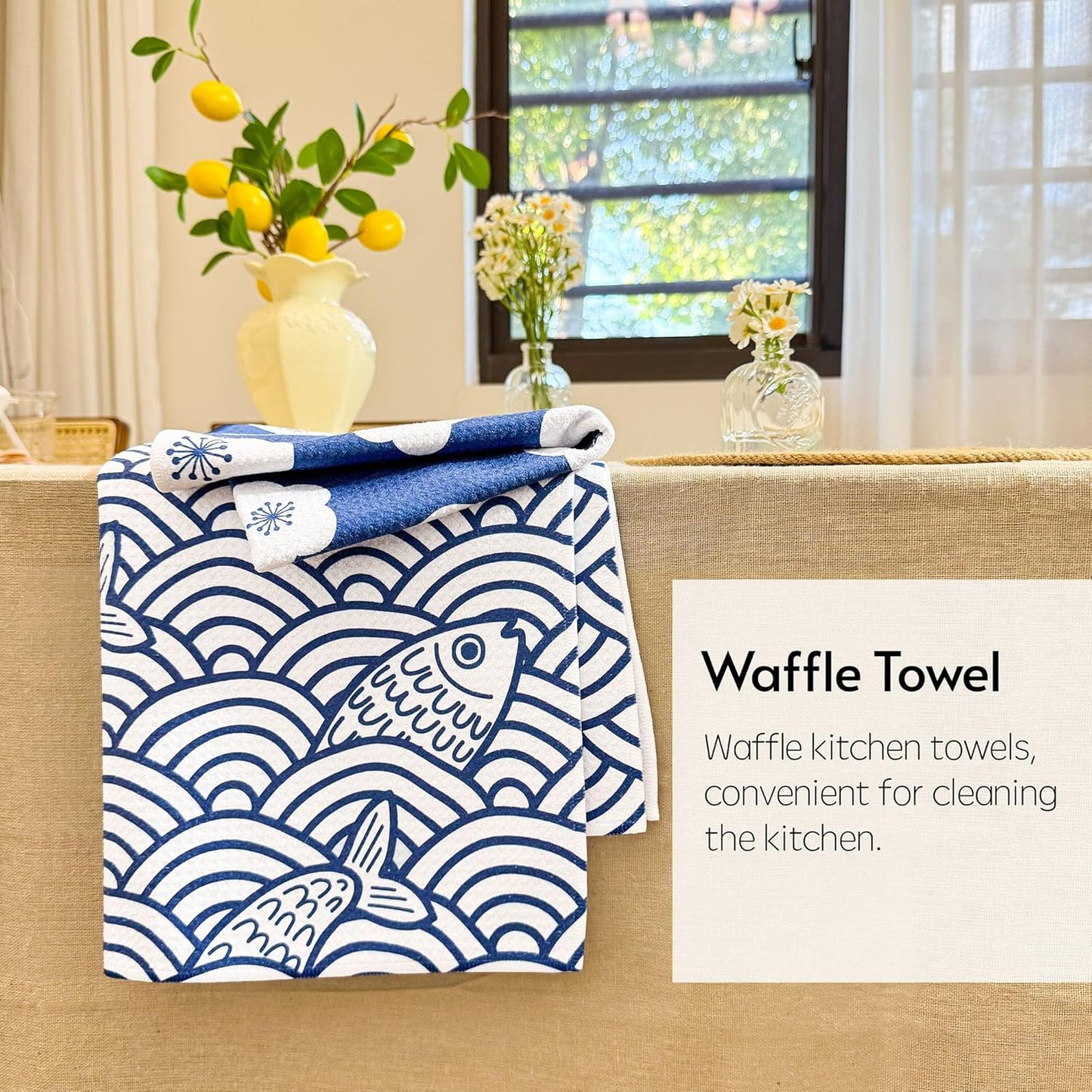 18" 30" 2-Pack Eulnars Kitchen Towels, Premium Dish Towels for Kitchen Drying, x Tea Towels, Quick Dry Microfiber Dish