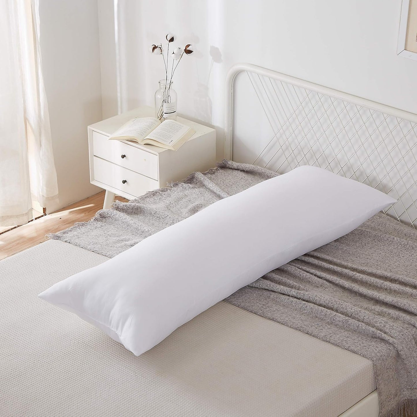 ACANVA Soft Long Body Pillow for Side Sleepers - Ideal for Adults and Pregnancy