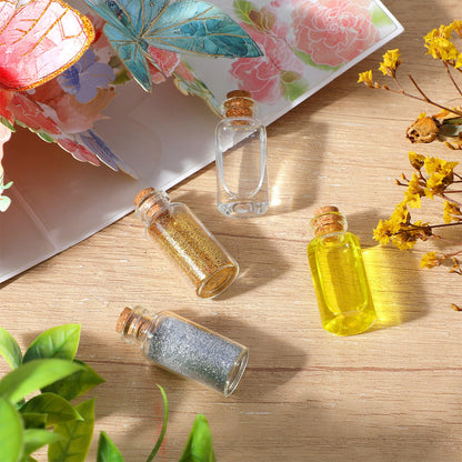 HOFURME 200 Pcs Tiny Jars with Cork Lids, 4ml Mini Glass Bottles with Cork - Clear Small Vials for DIY Crafts, Wedding Favors, Party Decorations, Spell Jars & Message Bottles