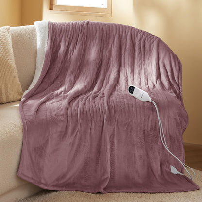 Bedsure Electric Blanket King Size - Dual Control Heated Blanket King Size, Fast Heating with 10 Time Settings & 10 Heat Settings, Warm Gift for Grandma (100x90 inches, Grey)