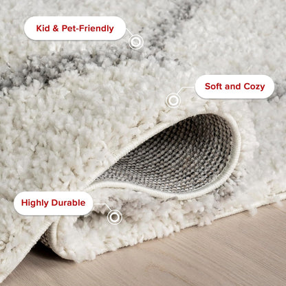 nuLOOM Tess Moroccan Shag Area Rug - 2x6 Runner Shag Rug for Living Room
