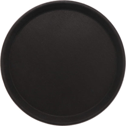 G.E.T. NS-1100-BK BPA-Free Non-Slip Plastic Round Serving Tray, 11", Black