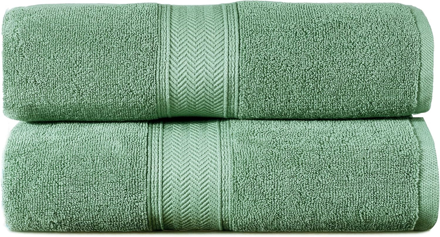600 40 80 Inches- 100% 2 Set- Sets- Sets HILLFAIR GSM- x Cotton Pc XXL Oversized Bath Towel Soft Highly Absorbent Jumbo