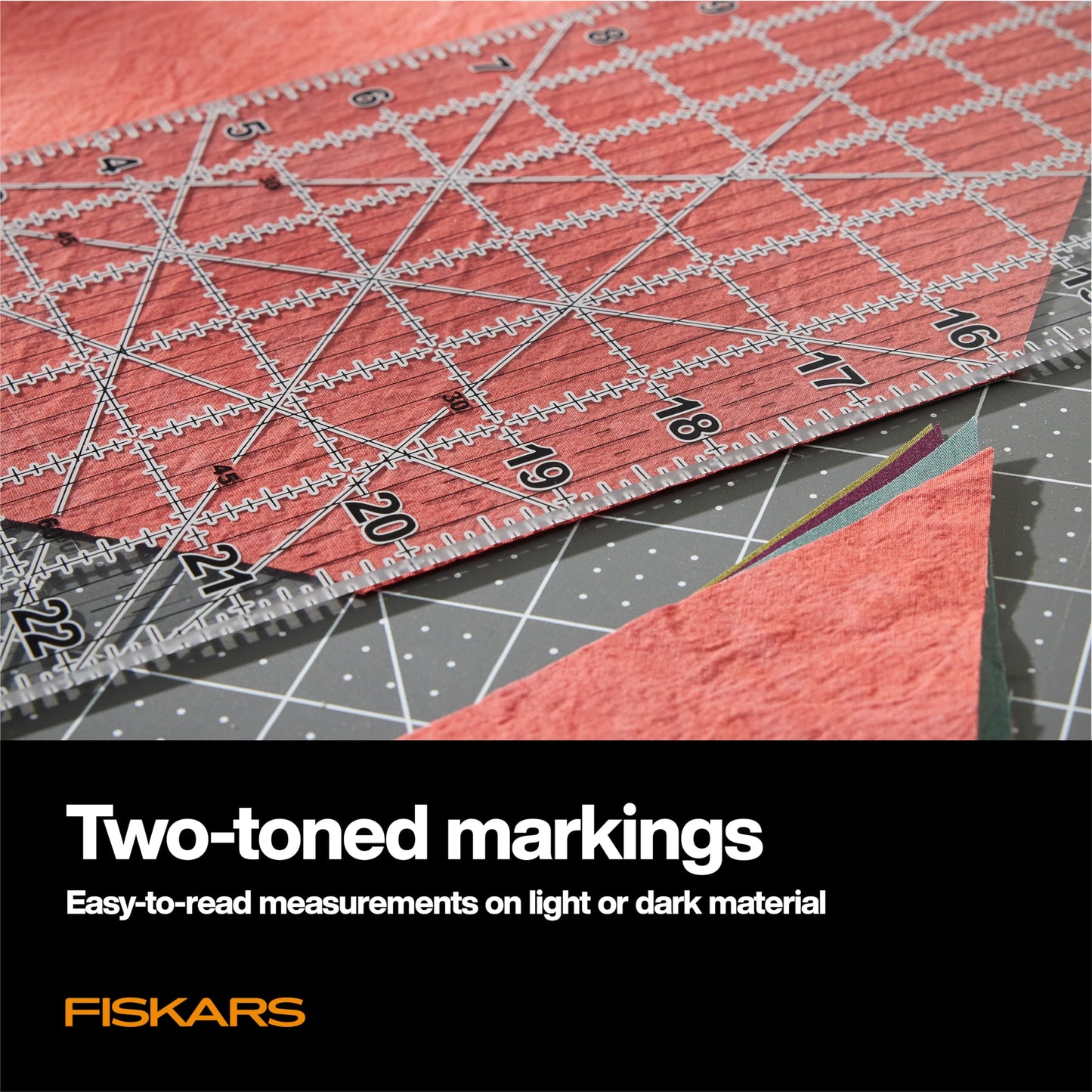 Fiskars Sewing Ruler (6"x 24") - Sewing and Quilting Ruler with Gridlines - Arts and Craft Supplies - Clear/Black