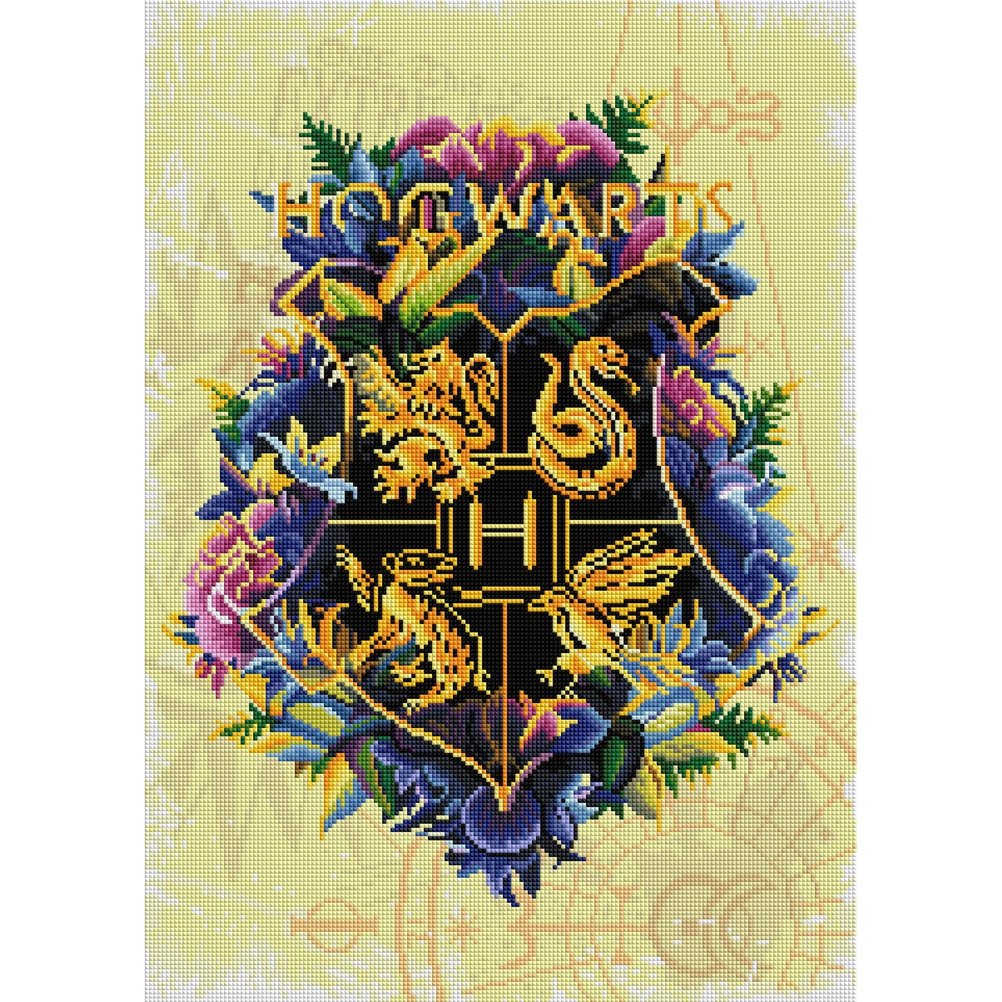 DIAMOND ART CLUB Hogwarts Crest - Fine Oddities Diamond Painting Kit, Fun DIY Crafts for Adults, Square Diamond Art Canvas, 17" x 24" (43 cm x 61 cm)