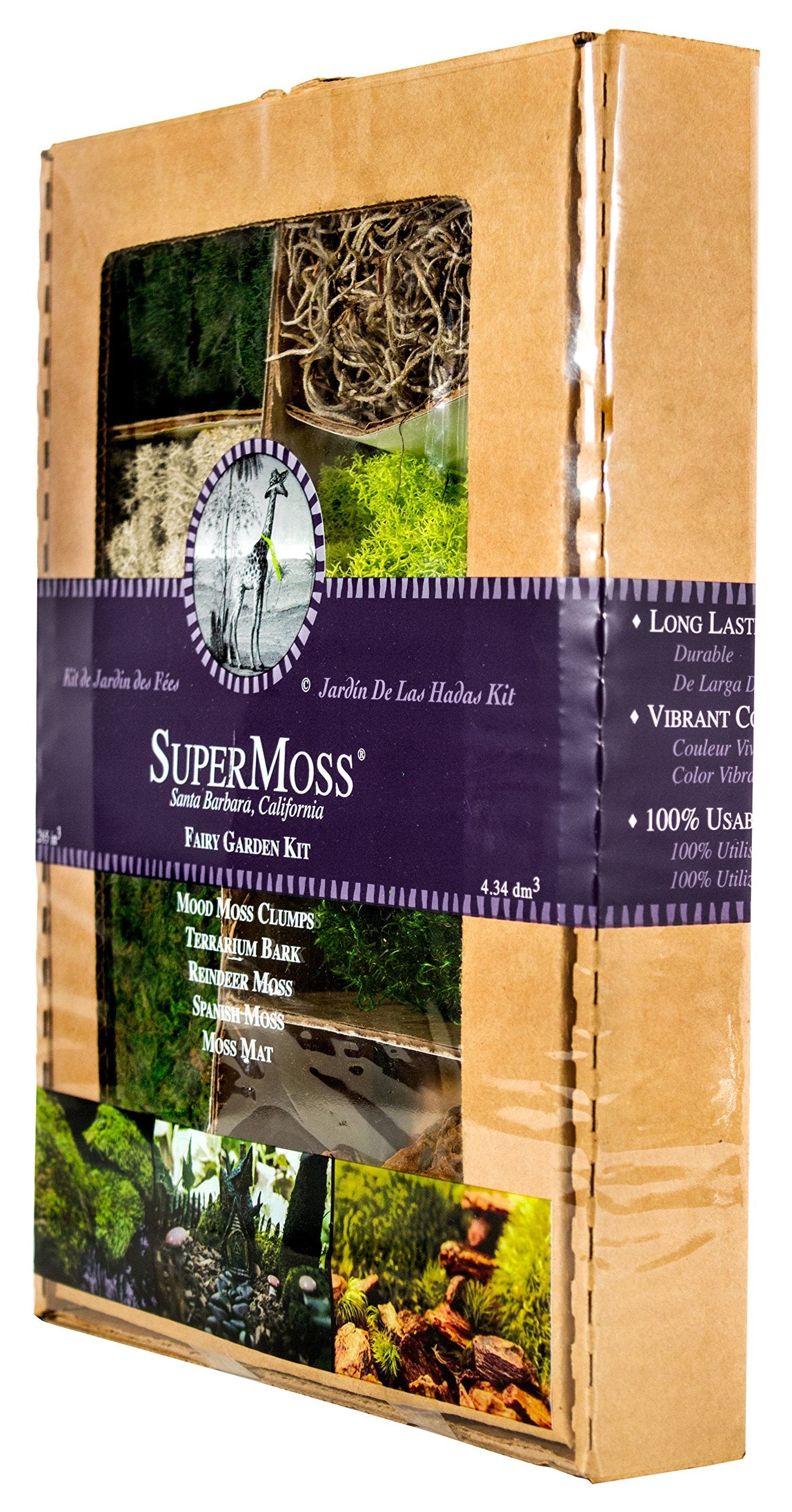 SuperMoss (50310) Fairy Garden Kit, Mixed Mosses, 4 oz., Multicolor