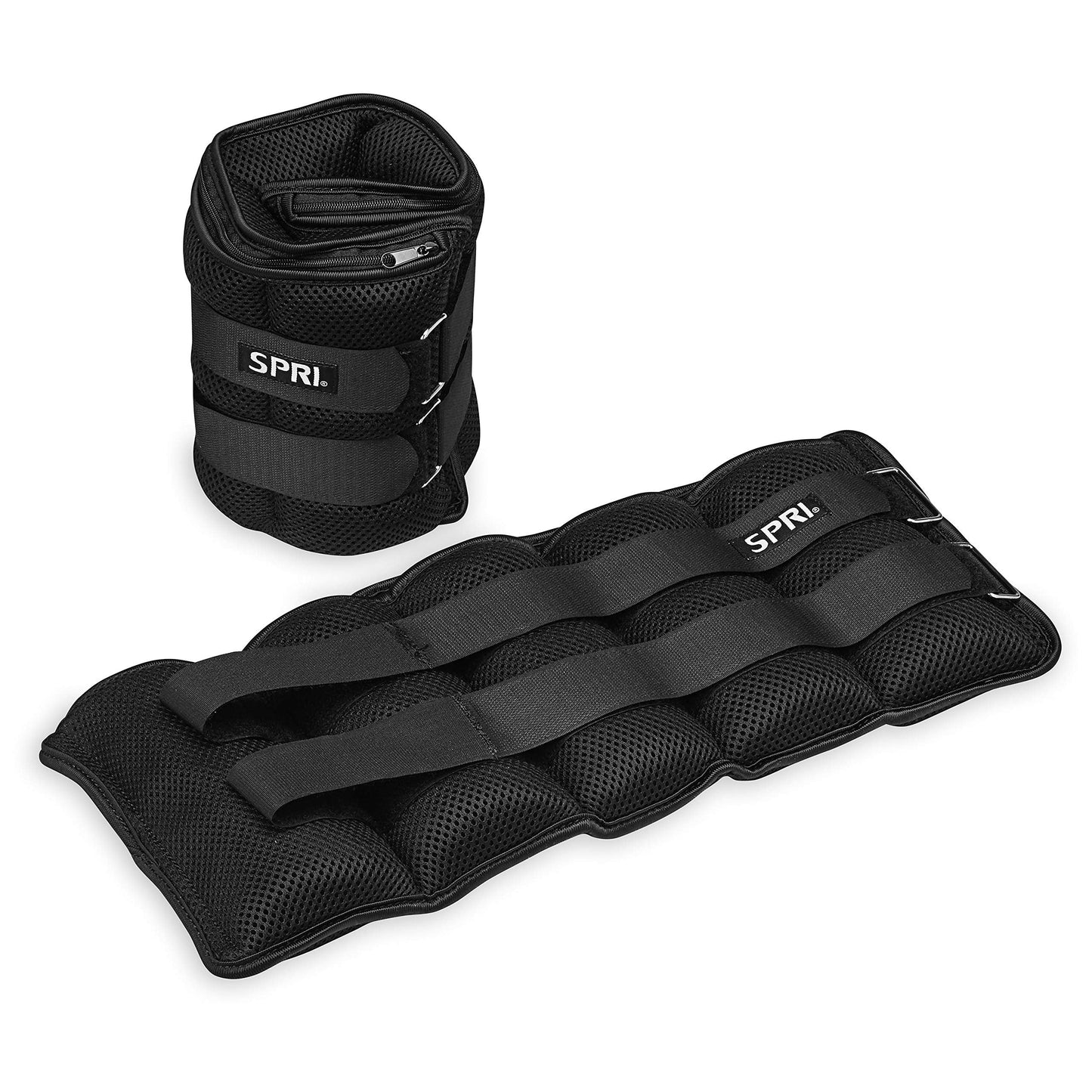 SPRI Adjustable Ankle Weights - Walking Weights for Strength Training Exercises, Resistance Endurance Workouts, General Fitness - For Strengthening & Toning Lower Body - 20lb Set (10lb Each)