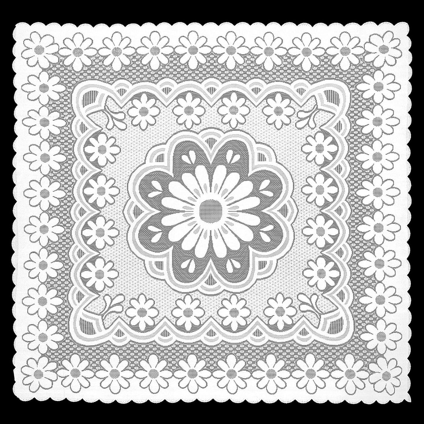 Yuomeaz 35 35 Inch White Lace Table Cloth, x Square Lace Tablecloth, Vintage Embroidered Style Crochet Tablecloths