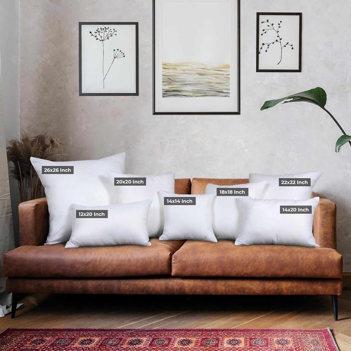 Utopia Bedding Throw Pillows - Set of 4 Fluffy Down Alternative Decorative Pillows | 14 x 20 Inches, White