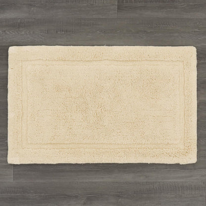 Jean Pierre New York Lydia Border 100% Cotton Bath Mat - Non-Slip Rug - Ivory - 20"x32"