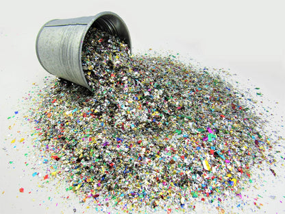 Jumbo Mylar Rainbow Foil Confetti - Glittering Metallic Confetti for New Year's, Birthdays, Weddings (300 Grams)