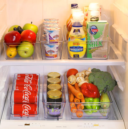 Simple Houseware Refrigerator Storage Organizer Bins, Assorted Set of 6