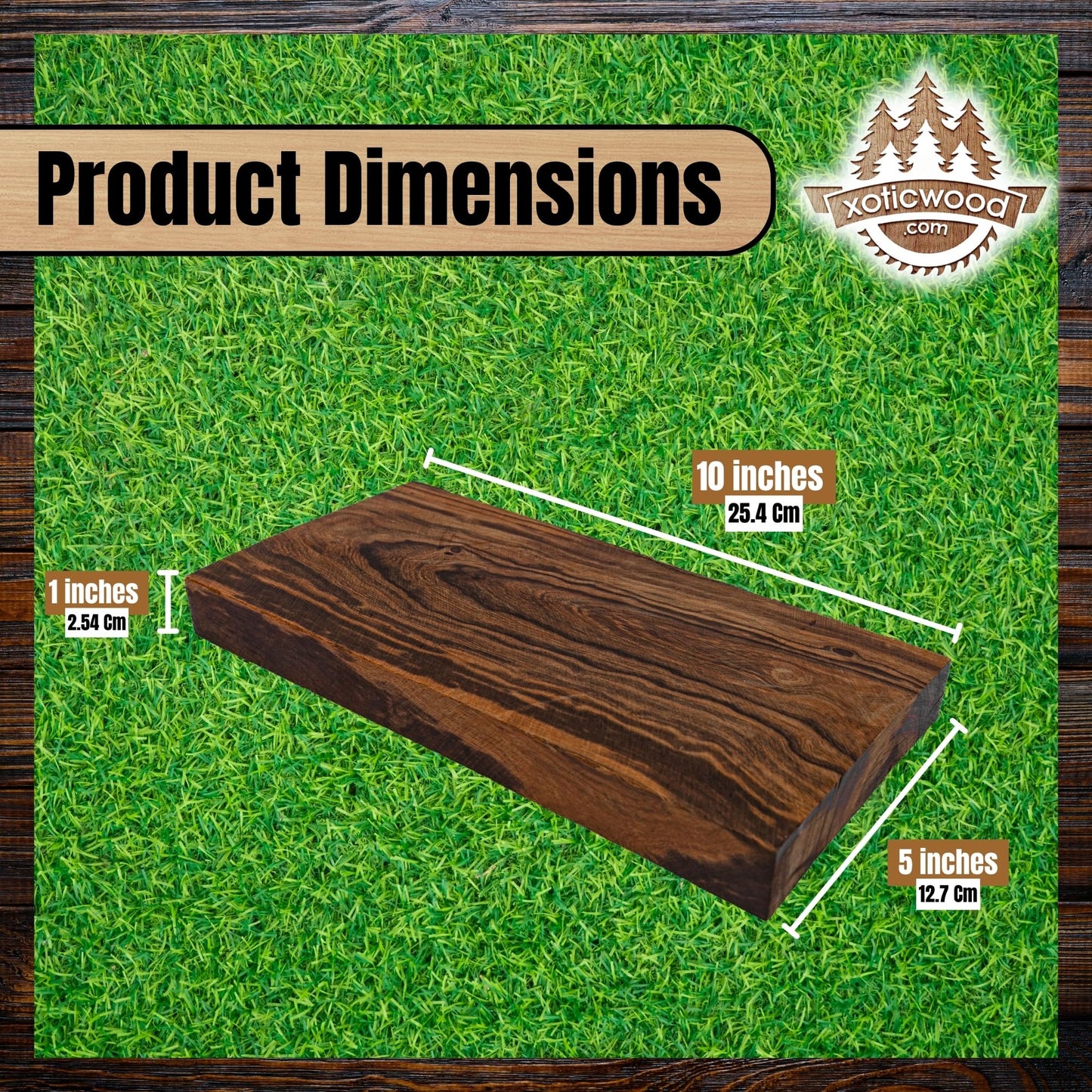 IECAP LLC Hardwood Desert Ironwood Scales, Exotic Wood Scales – Hardwood Lumber – Natural Wood for Woodworking, Woodturning, Carving - Diy Arts and Crafts – Turning Scales Kit - Size 10 x 5 x 1 Inches