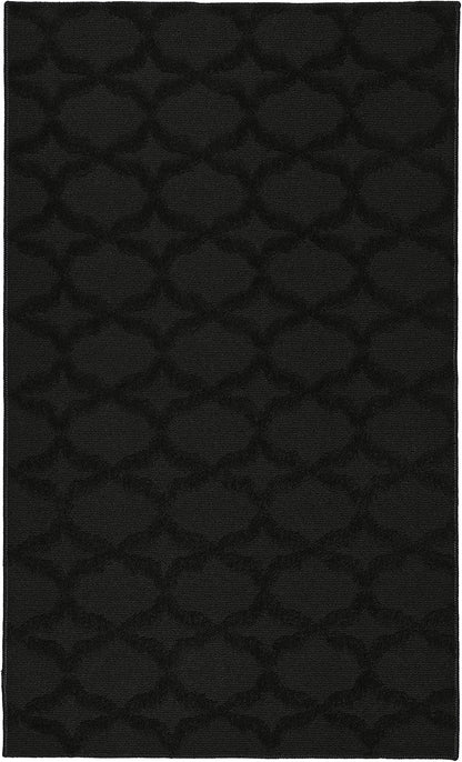 Garland Rug Sparta Area Rug 3-Feet by 5-Feet, Black