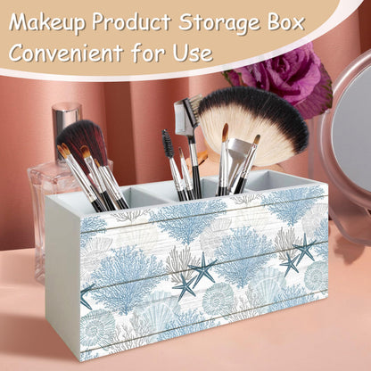 YTRGI Beach Gifts for Women Men, Coastal Pen Holder for Home Office Desk, Beach Office Decor, Coastal Makeup Brush Toothbrush Holder Organizer for Bathroom Desk Accessories