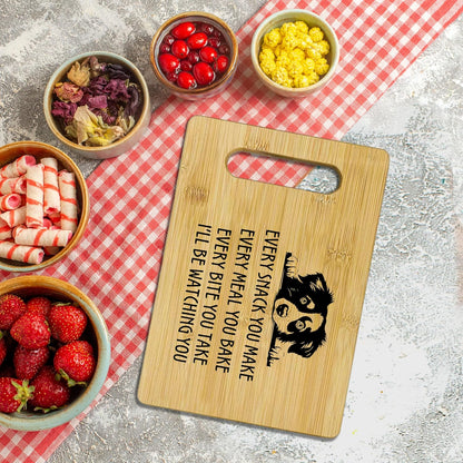 Australian Shepherd Gifts, Bamboo Cutting Board, Every Snack You Make I'll Be Watching You