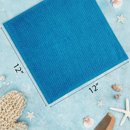 8 Pack 100% 12 12 inch 400 (8 Pack) DecorRack Cotton Face Towels, Ultra Absorbent x Wash Cloths, GSM, Premium Quality