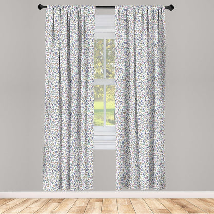 Ambesonne Leopard Print Curtains - Modernized Animal Skin Elements, 2 Panel Set for Living Room Bedroom, 28" x 63"