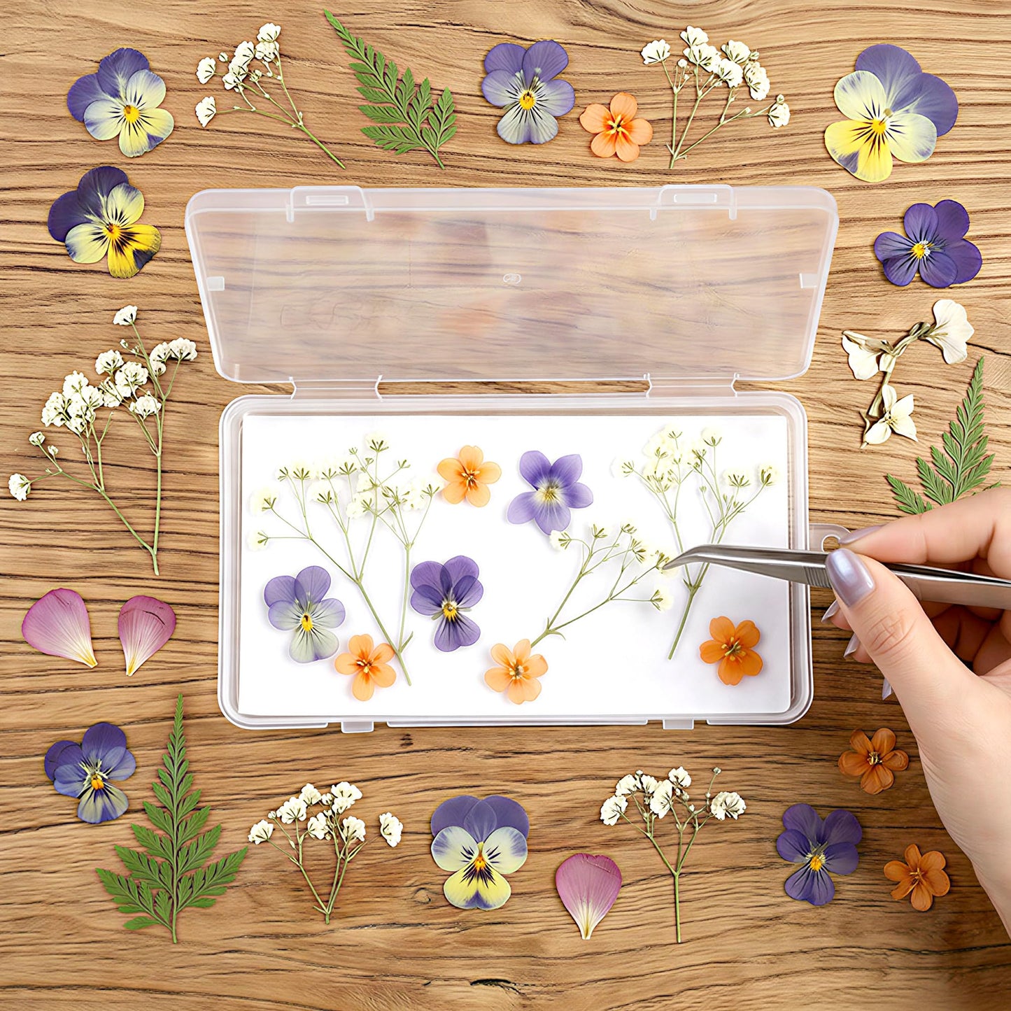 MLLNFUE Large Wooden Flower Press Kit, 11" x 8" Multi-Layer Plant Press for Dried Flowers, DIY Botanical Art and Craft Tool