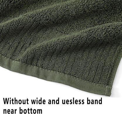 27.5x55 Inches Set 6 100 650GSM Green,6PCS) YTYC Luxury Bath Towels of Large, Percent Cotton Super Absorbent Soft
