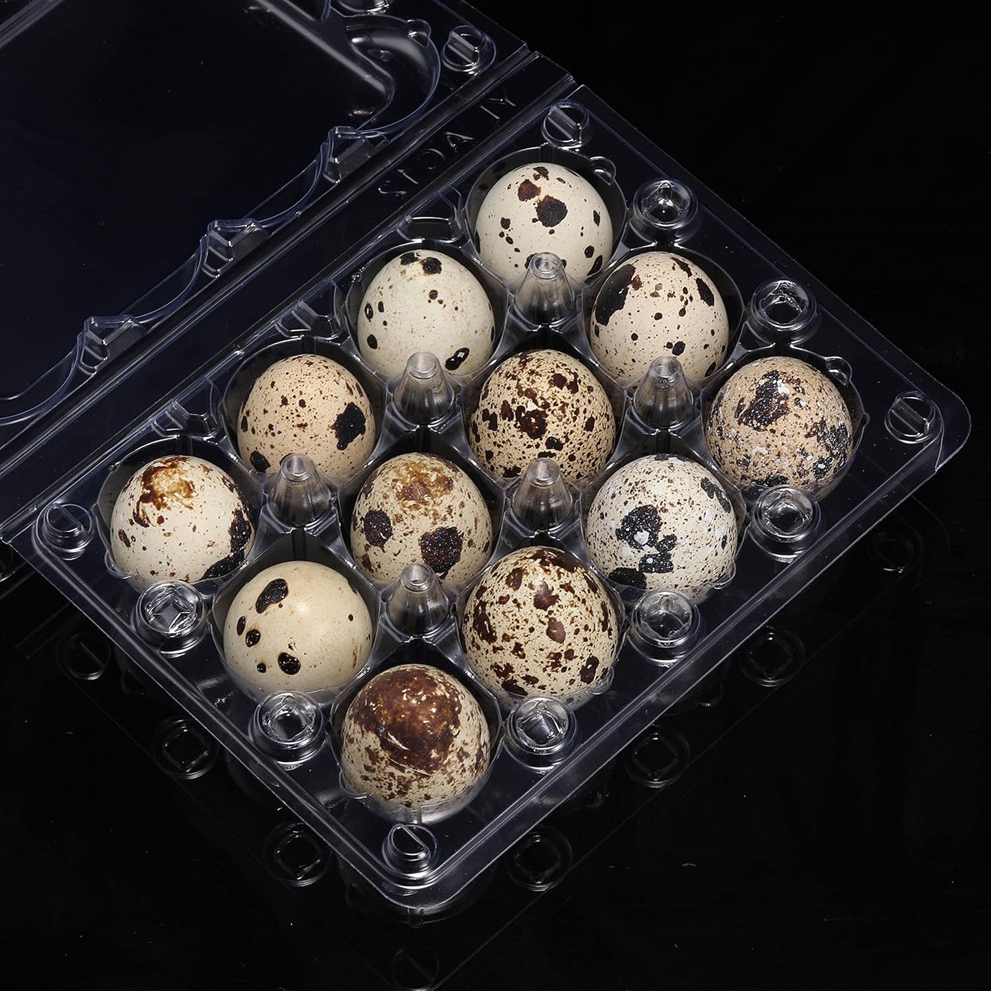 LayHyand 120 Dozen 3x4 12 Count Pcs Quail Egg Cartons, Square Egg Basket, Style Holds Up to Twelve Small Eggs Box, Bulk