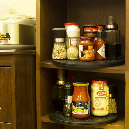 12 Inch Lazy Susan Turntable Organizer - Heavy Duty Rotating Swivel Stand with Steel Ball Bearings for Spice Cabinets