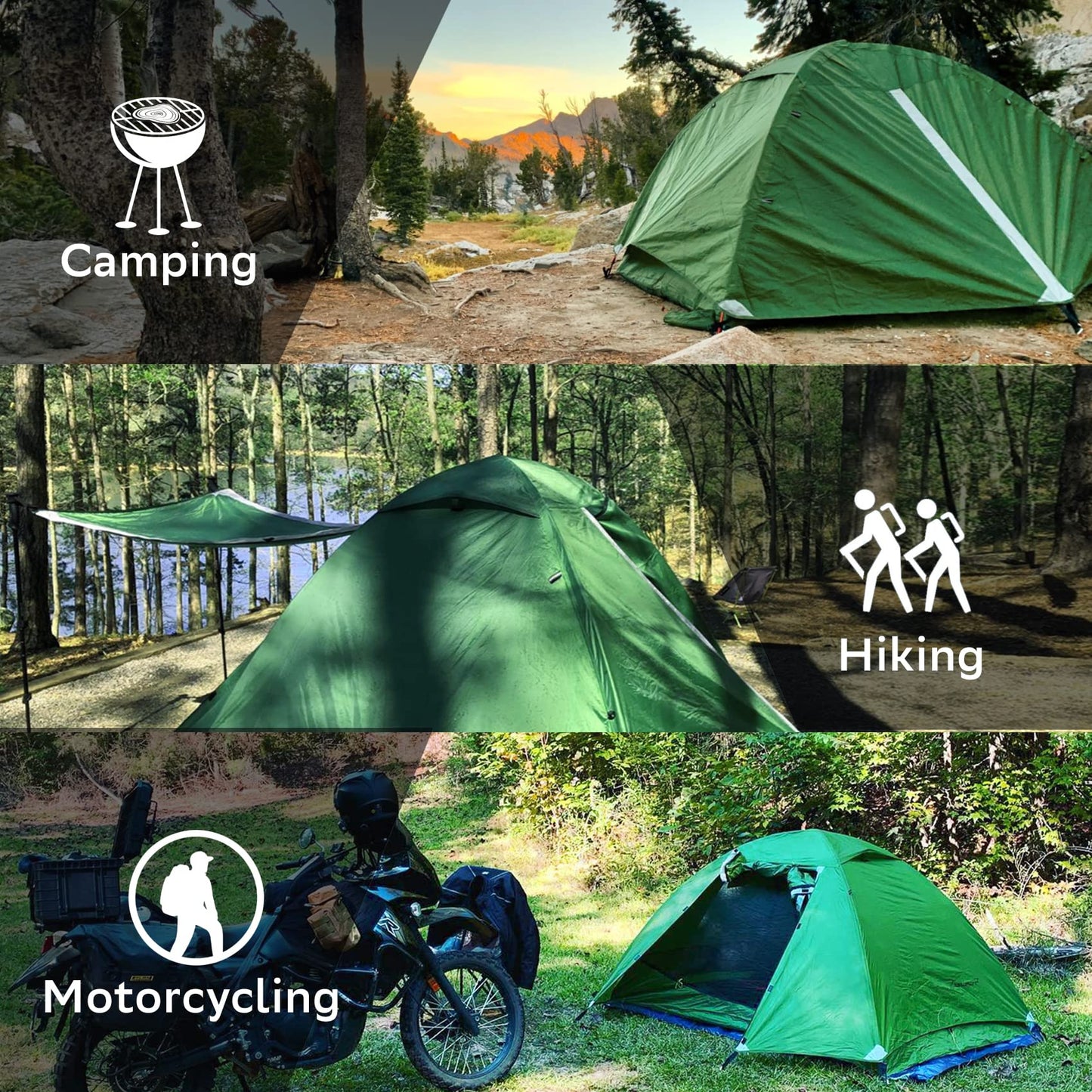 Clostnature Polaris Lightweight Backpacking Tent - 6 Person Waterproof Camping Tent, 3 Season Large Size Easy Setup Tent for Family, Outdoor, Hiking and Mountaineering