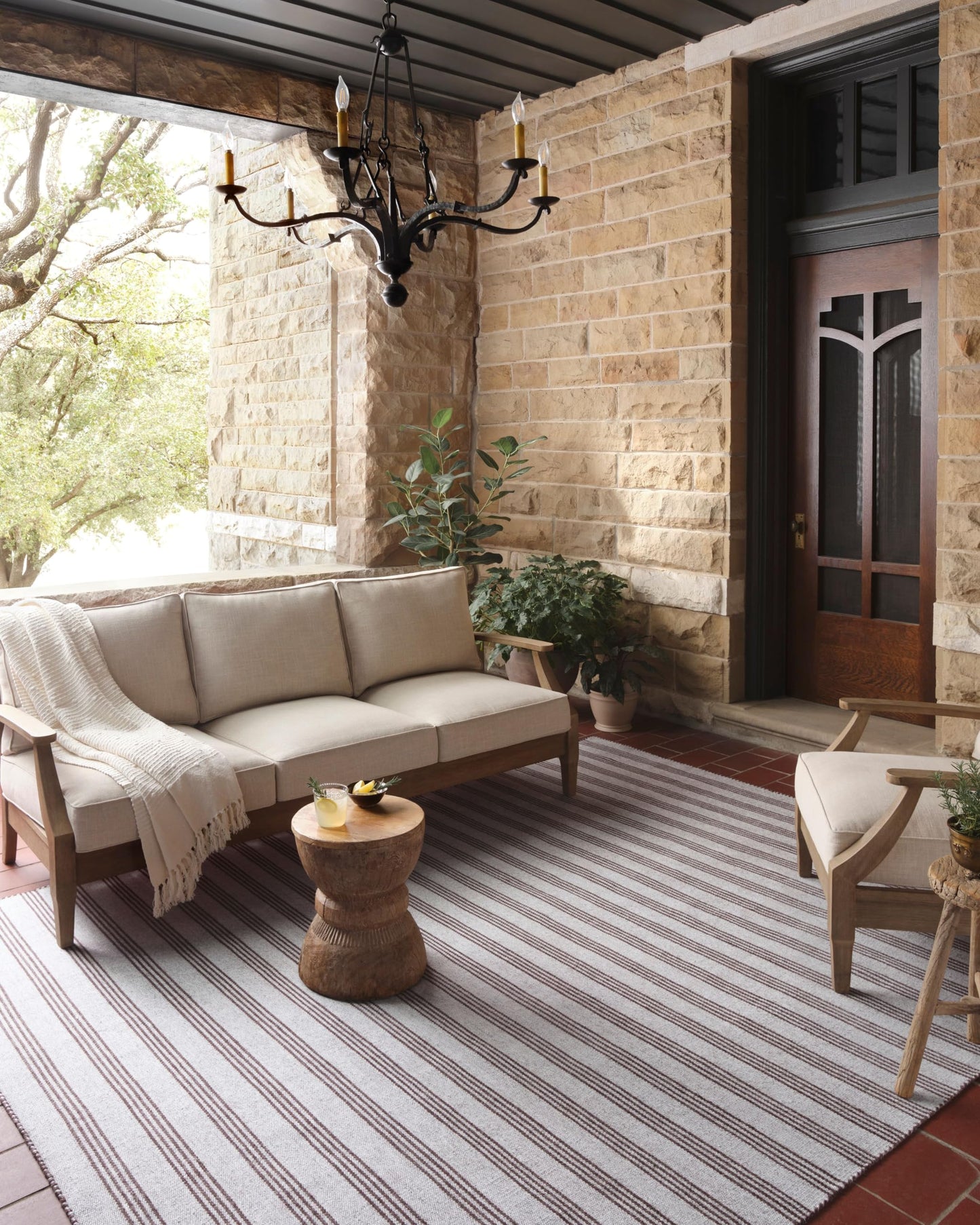 Loloi Magnolia Home by Joanna Gaines Charlie Collection CHE-01 Silver/Bark 2'-3" x 3'-9" Indoor/Outdoor Accent Rug