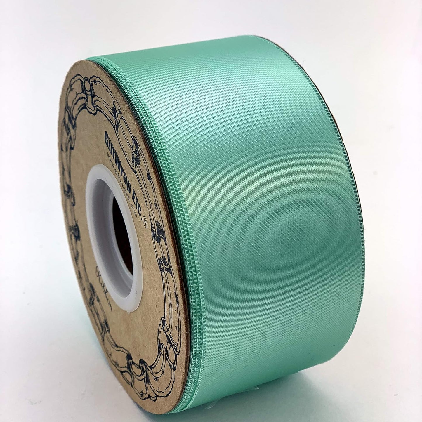Mint Green Satin Fabric Ribbon - 2" x 50 Yards for Spring, Holiday Decor, Gifts, Wrapping, Wreath, Birthday, Christmas