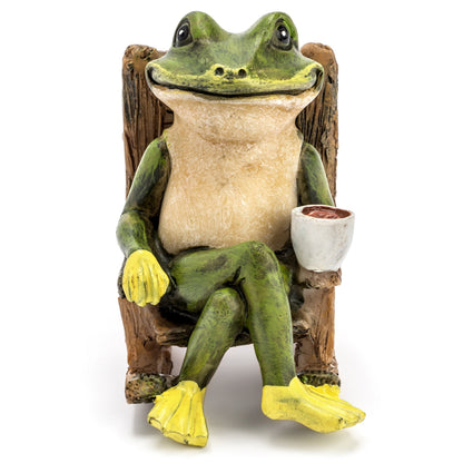 Patio Eden Miniature Frog Garden Statue - 2" Tall - Mini Outdoor Accessory Figurine for Fairy Garden