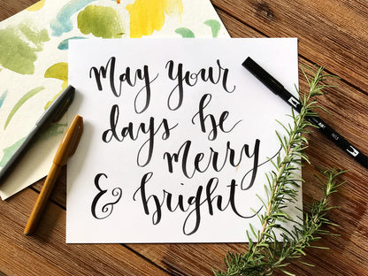 Brush Lettering Kit - DIY Brush Lettering Starter Set by Wildflower Art Studio