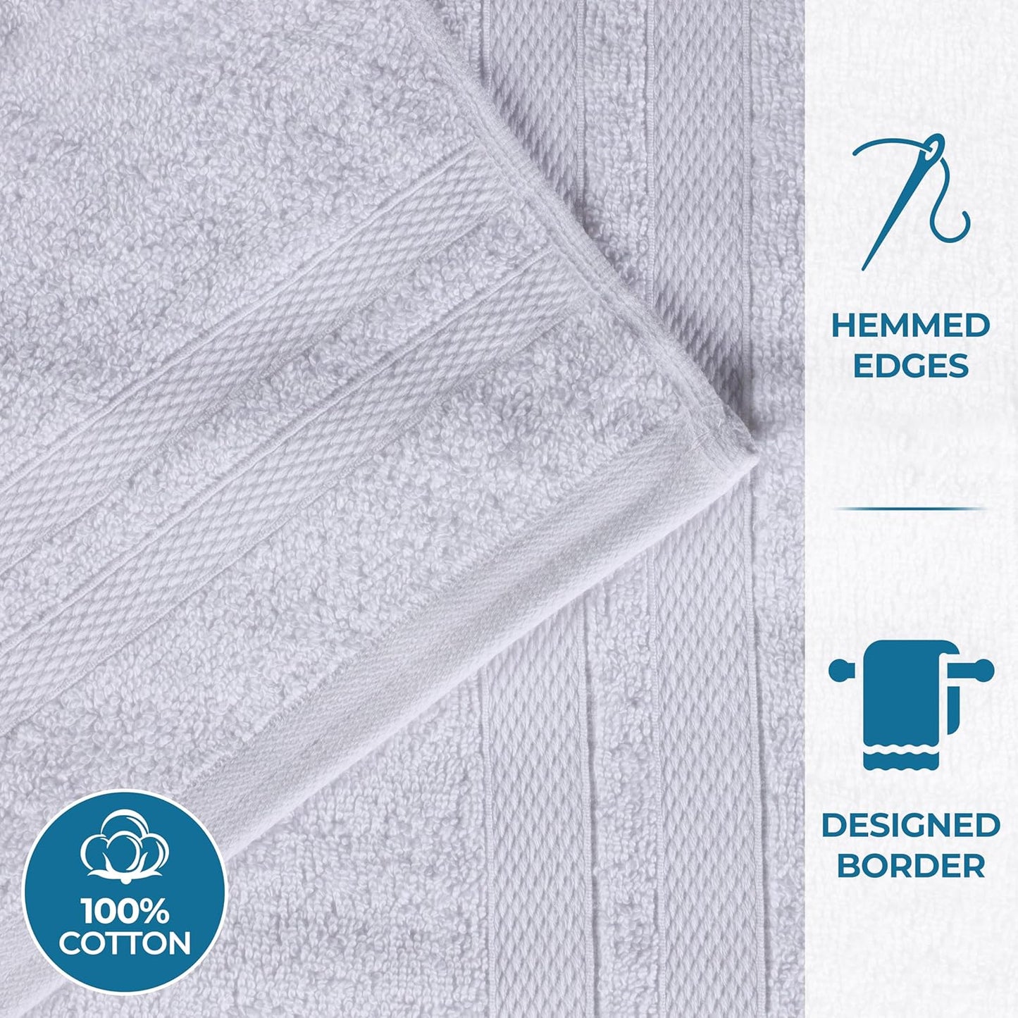 Set, 2 2 2 6 Set, BNM Ultra-Soft Cotton Towel Bath Towels, Hand Towels, Face Towels/Washcloths, Quick-Dry, Shower, Spa