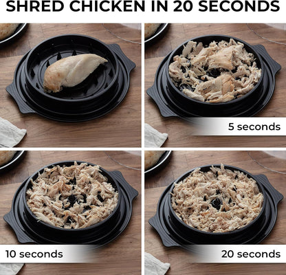Zulay Kitchen 10.8 Inch Chicken Shredder Tool Twist Large with Anti-Slip Base - Shreds in Seconds, Easy to Use
