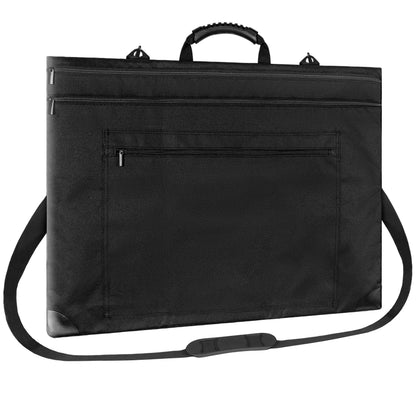 ZKOO Light Weight Art Portfolio Bag, Artist Canvas Case with Detachable Shoulder Strap, Leather Corners, Art Portfolio Case 20 X 24 for Artwork, Poster, Sketching, and Drawing (20" x 24" Black)
