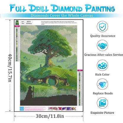 6 Packs Ring Art Diamond Painting Kits for Adults,Landscape Diamond Art Kits for Adults,DIY 5D Fairy Dust Diamond Art Painting Kits,Landscape Gem Art Painting Kits for Home Wall Decor 12x16inch