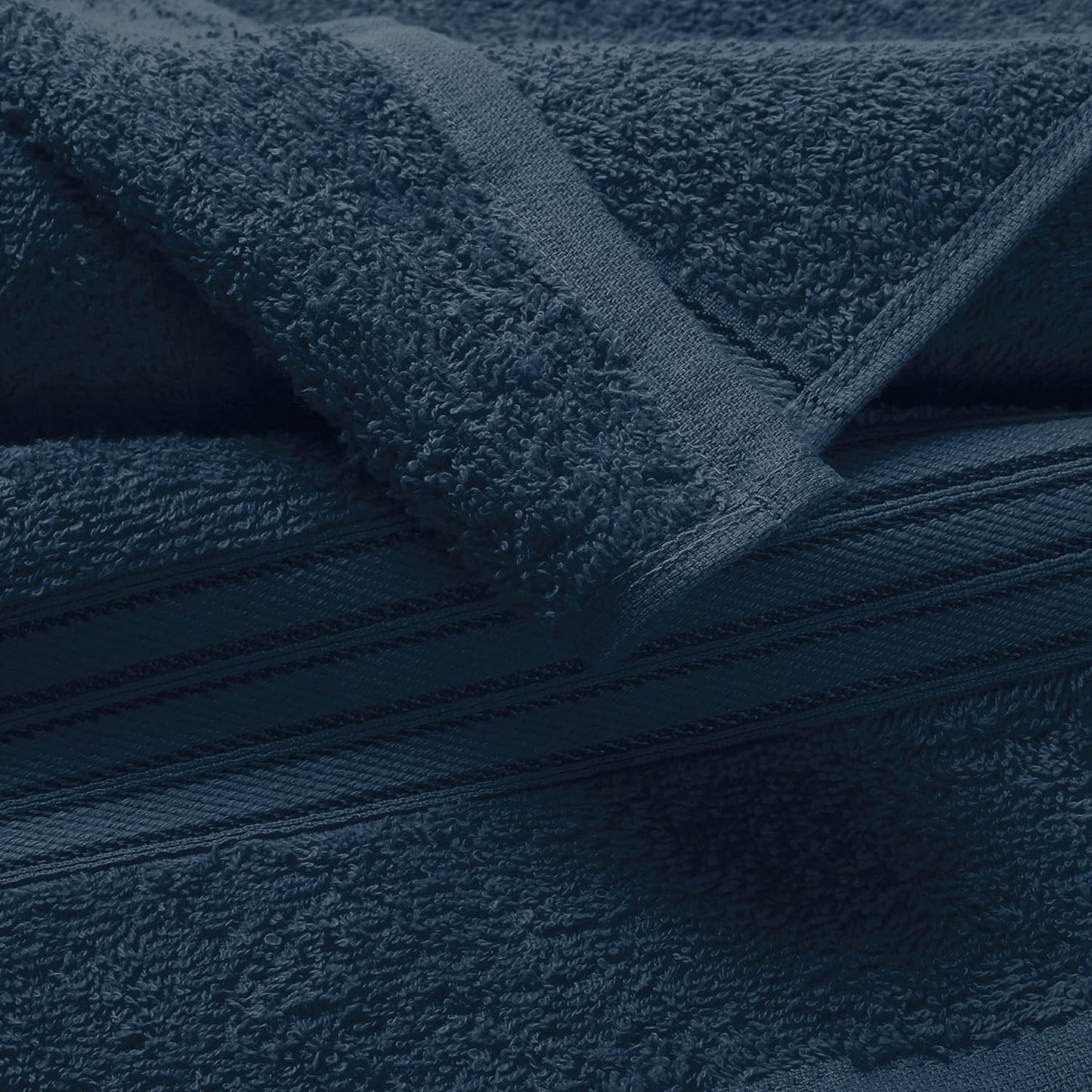 6 Pack Set, 2 28x55 inch, 2 16x24 inch 2 12x12 inch, BOUTIQUO Cotton Towel Contains Bath Towels Hand Towels & Wash