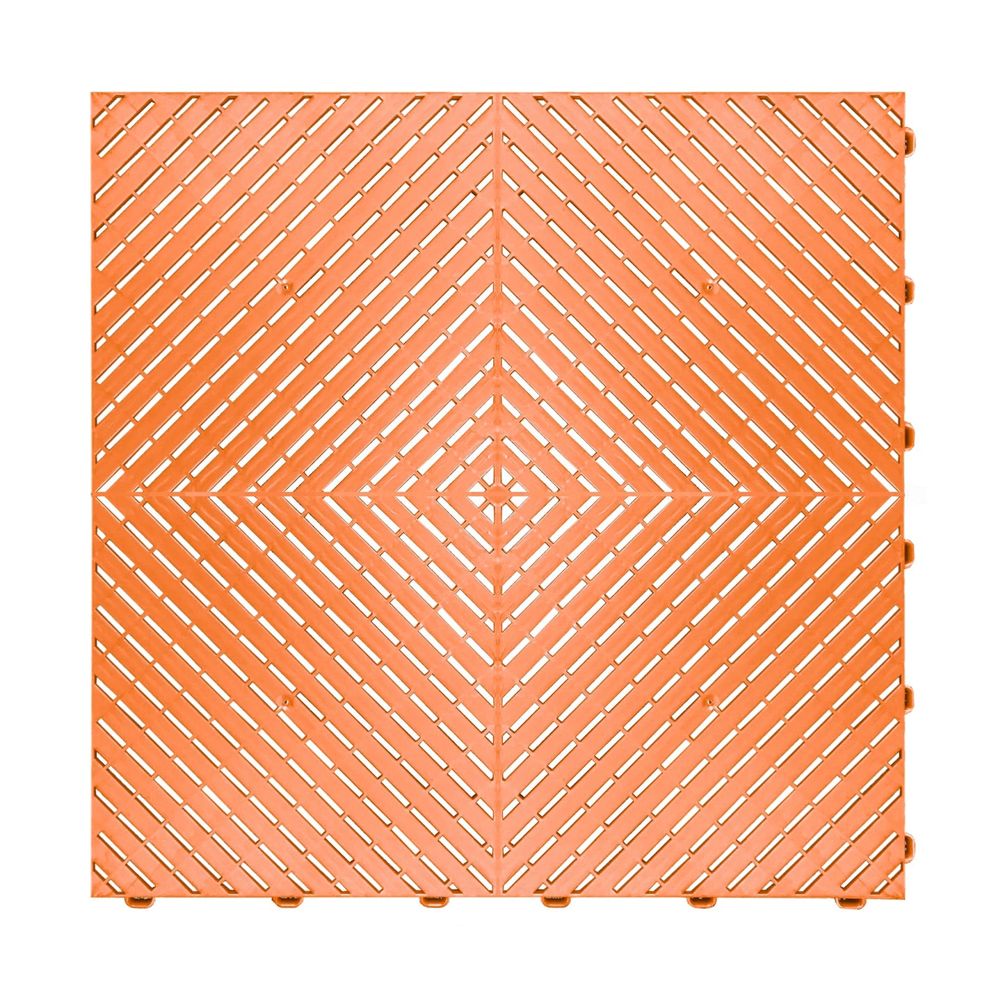 Swisstrax Ribtrax Smooth PRO Interlocking Garage Floor Tiles, 15.75 x 15.75-Inch, Tropical Orange, 24 Piece Set