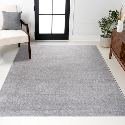 3x5, (SEU100K-3) JONATHAN Y Haze Solid Low-Pile Light Gray Indoor Area Rug Coastal,Bohemian,Minimalist,Classic