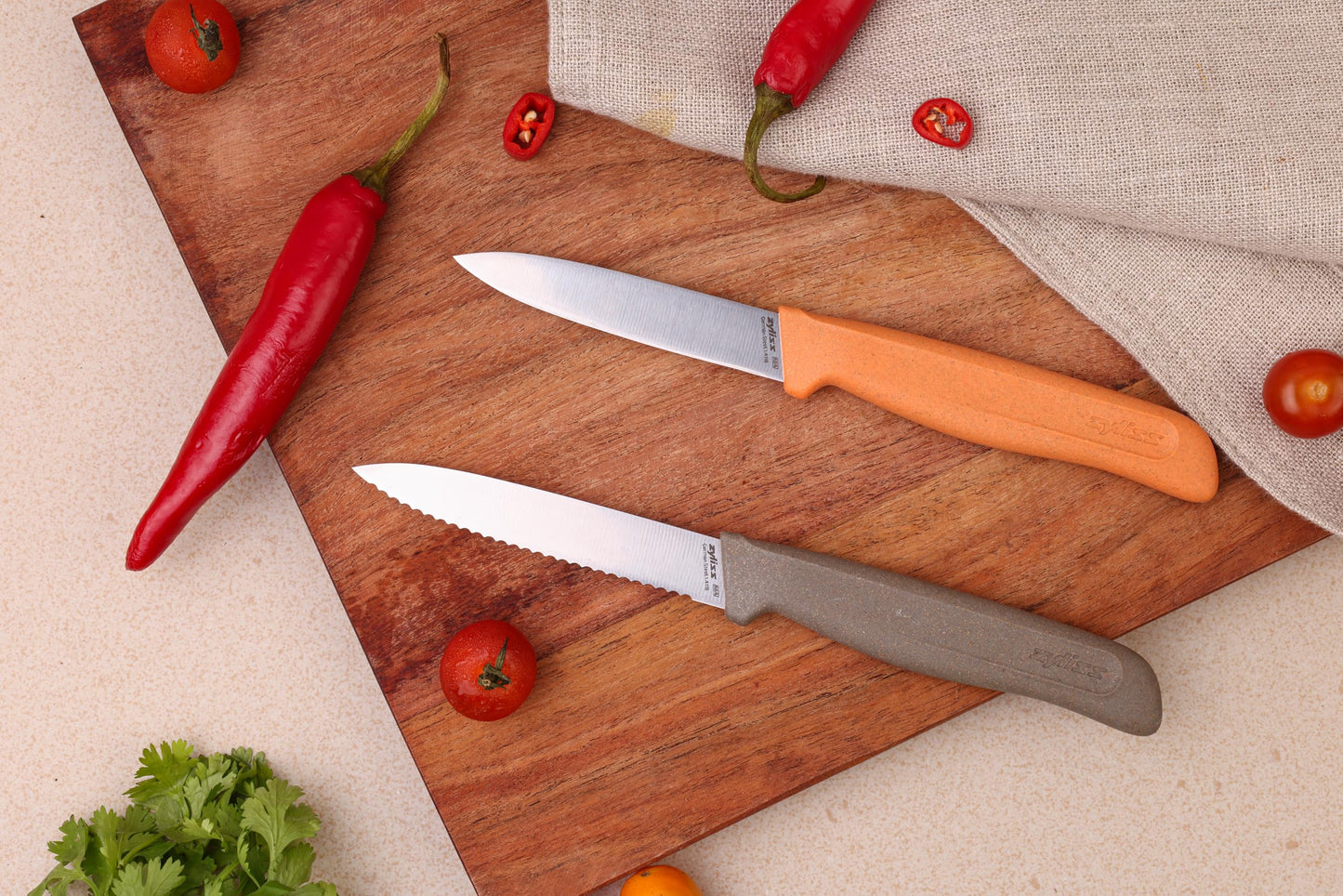 Zyliss 2-Piece Kitchen Knife Set - Stainless Steel Utility & Paring Knives - Soft Grip Handles & Sheath Covers - Durable & Sharp Cooking Blade for Everyday Use