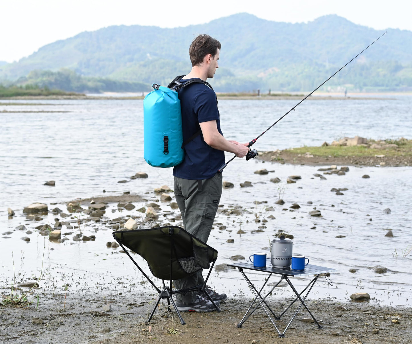 MARCHWAY Floating Waterproof Dry Bag Backpack 5L/10L/20L/30L/40L, Roll Top Sack Keeps Gear Dry for Kayaking, Rafting, Boating, Swimming, Camping, Hiking, Beach, Fishing (Teal, 10L)
