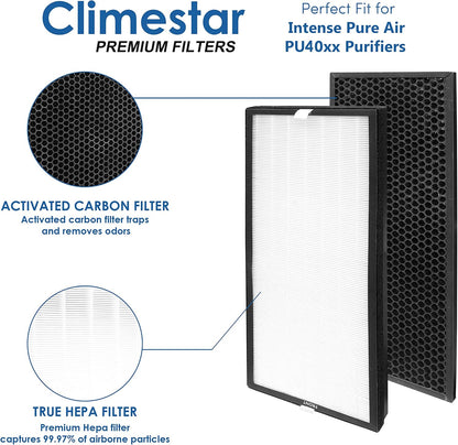 PU4020 True HEPA and Pre-Filter Combo, 1 Set, Compatible Replacement for Rowenta PU4020 Intense Pure Air