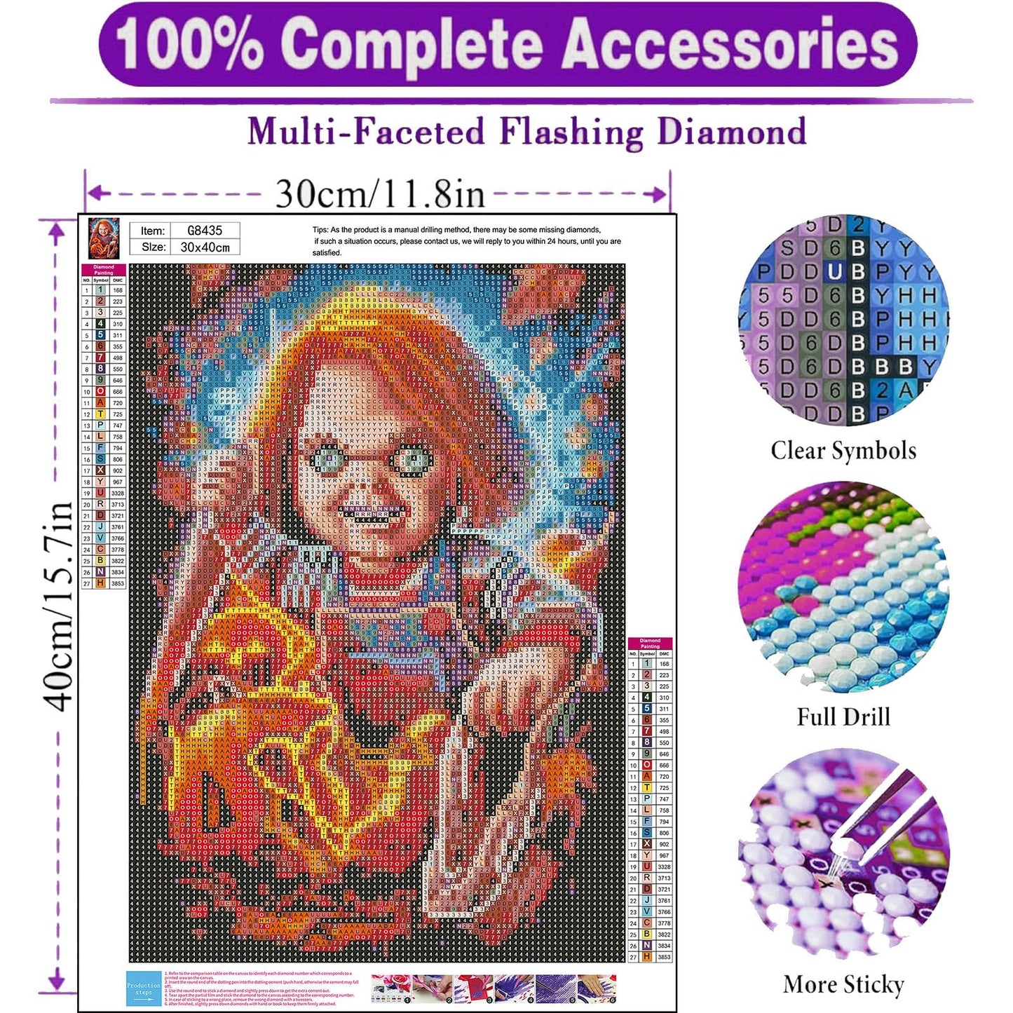 Sretoul 6 Pack Halloween Diamond Art Kits for Adults, Diamond Painting Kit Beginners Halloween, Horror 5D Gem Art for Adults with Round Gem Painting Gift Home Wall Decor 12x16 Inch